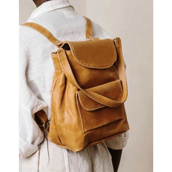 Noonday Collection Homesteader Convertible Backpack Tan Leather -Defect Area - Picture 15 of 15